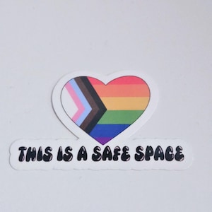 Safe Space Sticker | Pride Merch | Ally Sticker | Rainbow Sticker