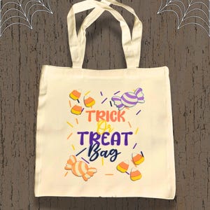 Halloween Tote Bag | Trick or Treat bag | Candy Bag | Colorful Tote Bag | Reusable Shopping Bag