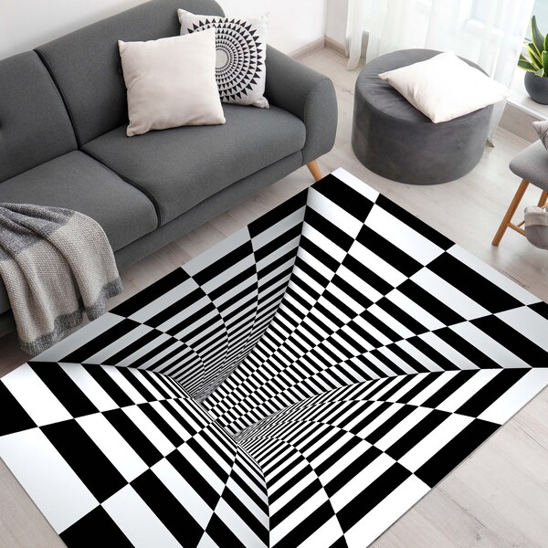 3d Illusion Rug Etsy