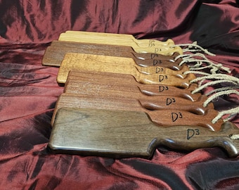 Handcrafted Solid Wood Paddles - Adult Kink Toys, Impact Play, Discipline, Punishment, Funishment, Consent