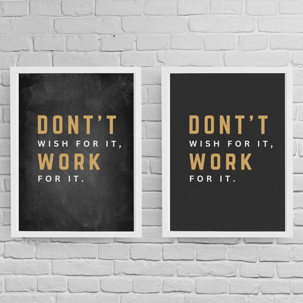 Motivational Wall Art,  Inspirational Quotes or Unframed Set Print - Inspirational Posters, Wall Art Sports Quotes, Mot