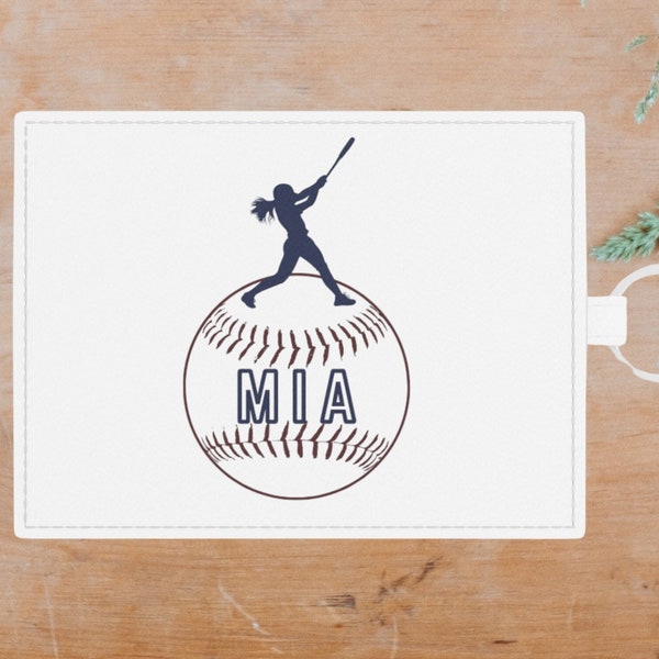 Personalized Card Holder,Unique baseball gift,Personalized baseball coach gift,Meaningful gift for daughter,Going away gift,Daughter gift