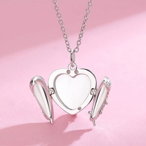 personalized heart shaped silver necklace/personalized jewelry
