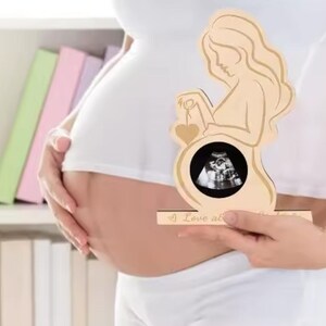 Fotolijsthouder voor aanstaande moeders. Pasgeboren. Speciale herinnering aan die dag. Babyfoto