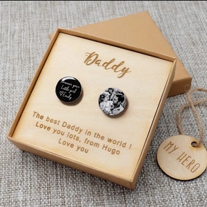 Gemelos personalizados hechos a mano para hombres regalo para el día del padre gemelos para camisa regalo para el