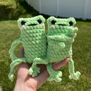 NO-SEW Leggy Frog Crochet PATTERN Cute Amigurumi Spring Frog pdf Pattern Easy Quick