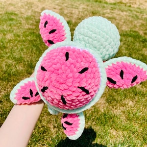 Wassermelonen Schildkröte Häkelanleitung, Amigurumi PDF Anleitung