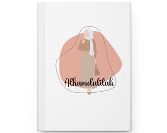 Quaderno islamico, regalo islamico, hijab, Muslimah, Alhamdulilah, diario femminile, estetico, minimalista, regalo per la mamma musulmana, regali per l'Eid per le donne