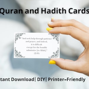Citations du Coran, Cartes d'inspiration islamiques, Cadeau musulman, Cadeau du Ramadan, Cartes musulmanes, Dua musulman, Allah, Cartes d'affirmation, Numérique musulman