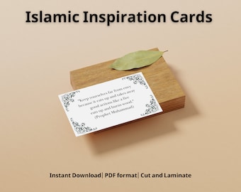 Islamic Inspiration Cards: Quran Quotes, Muslim Gift (Digital Download)