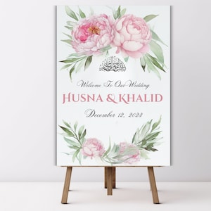 Nikkah Sign, Wedding Sign, Walima Sign, Muslim Wedding Sign, Islamic Wedding Sign, Welcome Sign, Nikkah Welcome Sign, Wedding Nikkah Sign