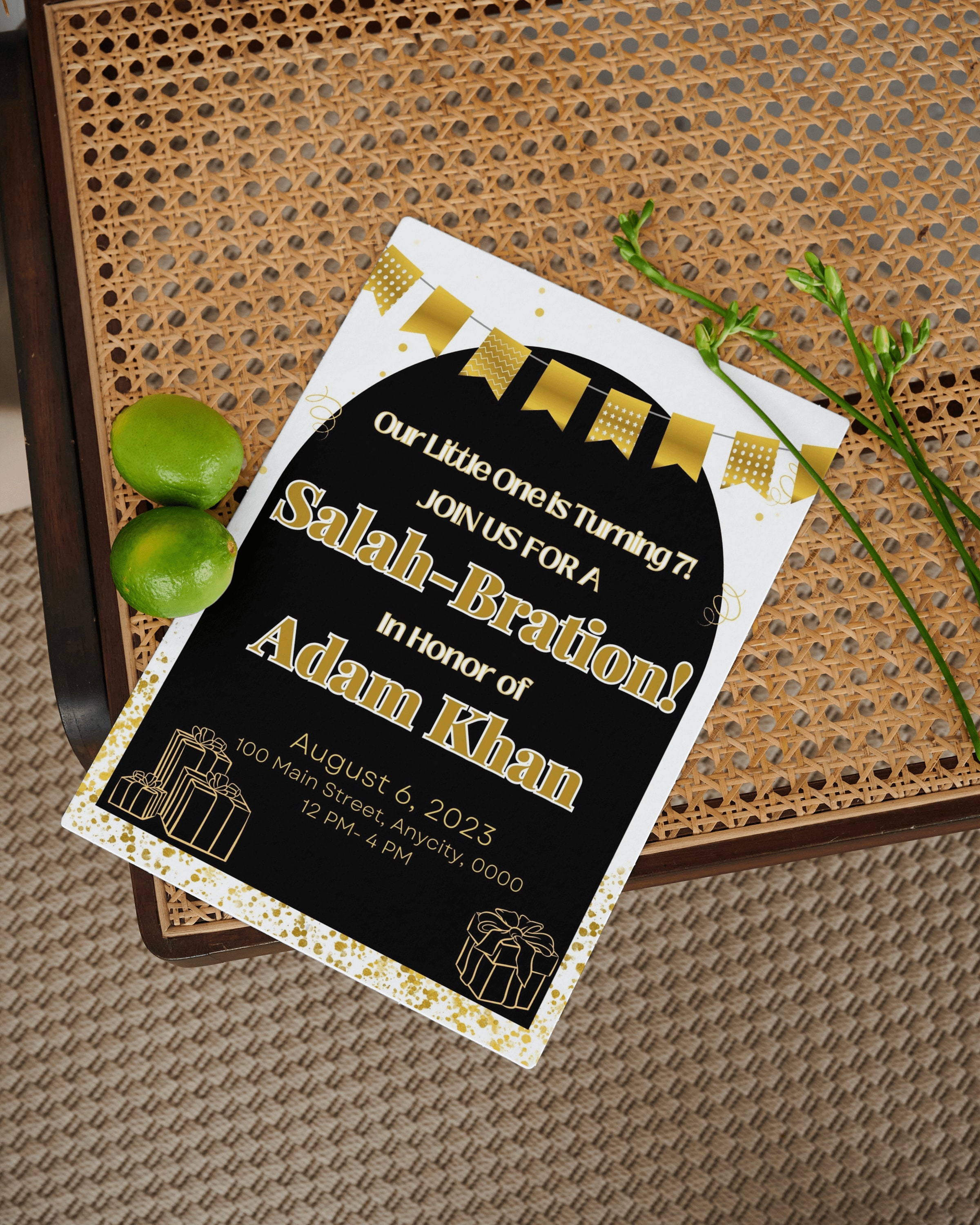 Muslim Salah-bration Invitation- Editable Template - Etsy