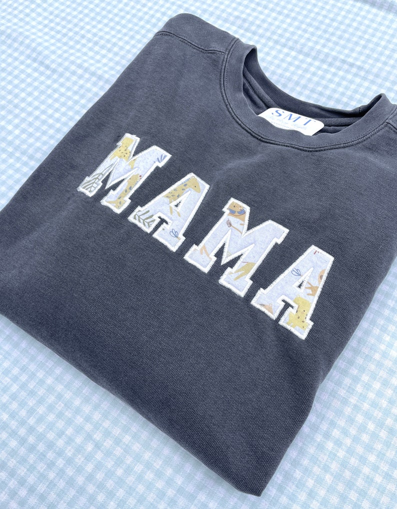 MAMA Onesie Keepsake Custom Sweatshirt Applique With Baby Clothes