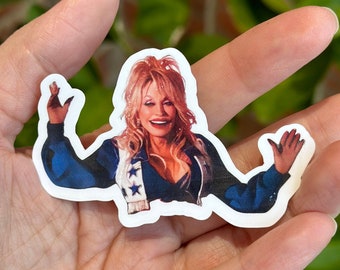 Dolly Parton Dallas Cowboy Cheerleader Sticker