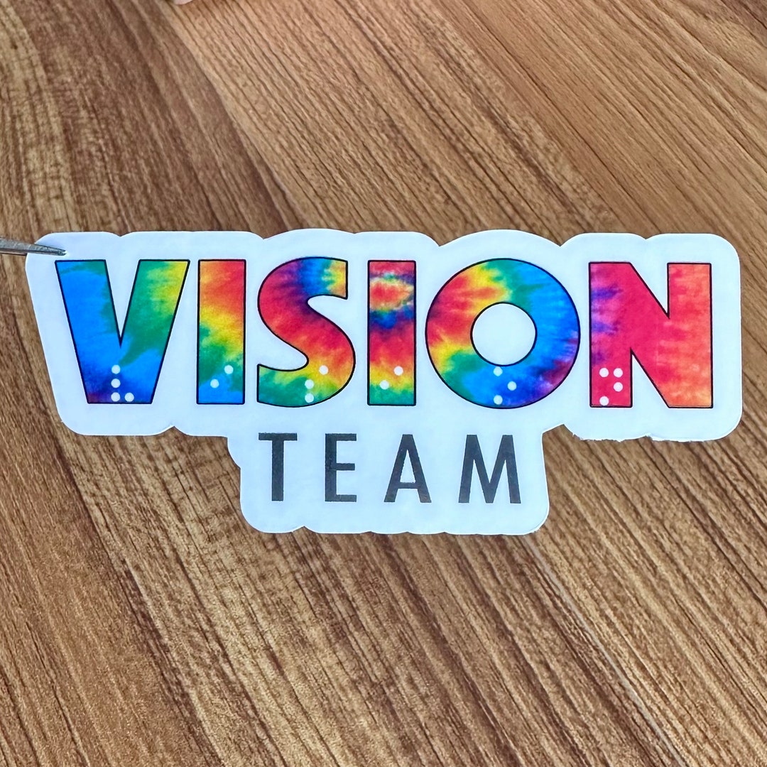 Tie Dye Vision Team Sticker - Etsy