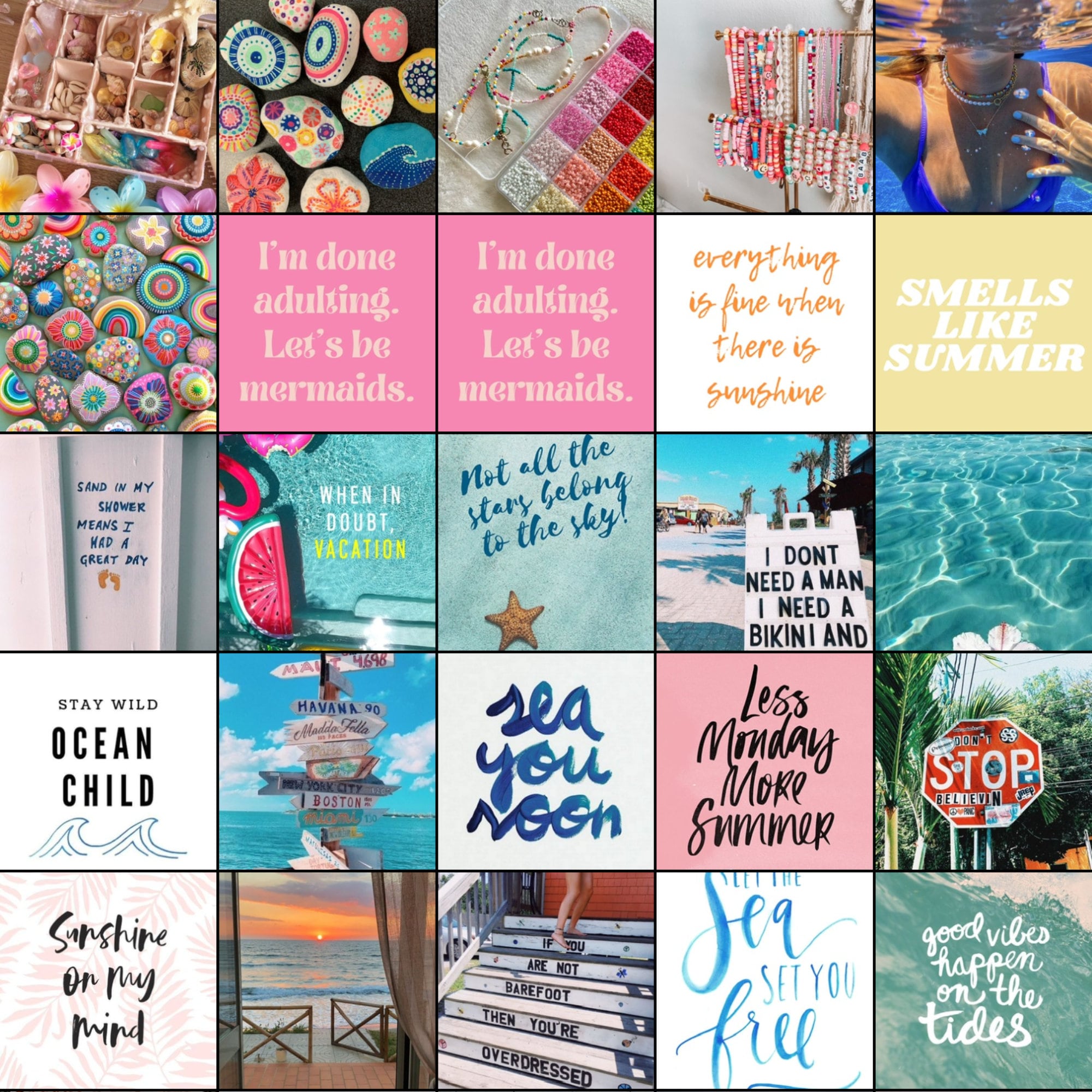 180-pcs-summer-aesthetic-wall-collage-kit-summer-beach-vibes-photo