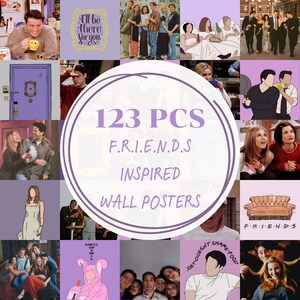 123 PCS Friends Vintage Wall Collage Kit Friends TV Show Wall Room ...