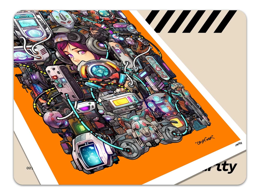 Cyberpunk Anime Girl Art Poster Print for Anime Hacker Gift - Etsy