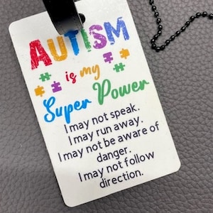Autism awareness tag