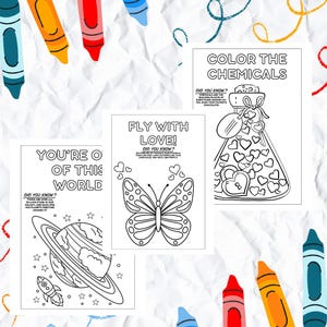 Valentine’s Day Meets Science: A Fun Coloring Book Printable Science Coloring Pages, Homeschool Nature Study, Unit Study
