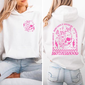 Motherhood Sometimes I Rock It Sometimes It Rocks Me Sweatshirt – Funny Mom Hoodie, Sarcastic Mother’s Day Gift, Rocker Mom Shirt