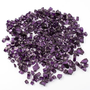 Purple Reflective Fire Glass for Arts and Crafts | Geode Resin Art Glass | 8 ounces