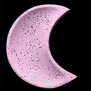 Lila Eco Resin Halbmond Schmuckschale