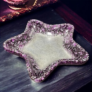 Purple Galaxy Star Trinket Dish | Celestial Ring Dish