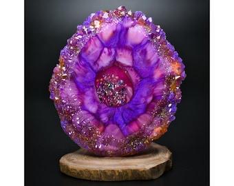 Cosmic Nebula Crystal Edge Vanity Tray | Luxury Jewelry Tray | Candle Tray | Perfume Tray | Crystal Display Tray