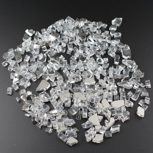 Clear Reflective Fire Glass for Arts and Crafts | Geode Resin Art Glass | 8 ounces