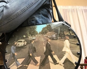 Vintage Beatles Abbey Road Spins record handbag, new with tag