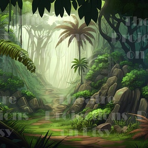 Lush Jungle Digital Backdrop used for theatre projections.