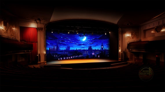 Victorian London Cityscape at Night Digital Backdrop for Theatre  Projections. - Etsy Canada