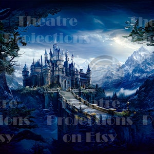 Hidden Mountain Castle backdrop used for Theatre Projections