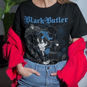Unisex, Black Butler Shirt, Sebastian T-Shirt, Kuroshitsuji, Toboso Yana, Sebastian, Japanese, Anime Gift, Vintage, Grunge, Gothic