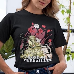 Unisex Rose of Versailles Oscar François de Jarjayes Retro Anime T-Shirt, Manga Shirt