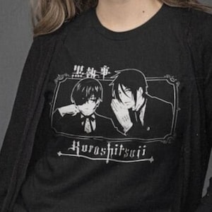 Unisex, Black Butler Shirt, Sebastian T-Shirt, Kuroshitsuji, Toboso Yana, Sebastian, Japanese, Anime Gift, Vintage, Grunge, Gothic