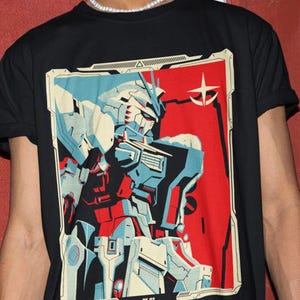 Uniseks Gundam-shirt, anime-shirt jaren 90, vintage shirt, T-shirt robotanimeliefhebbers, anime-T-shirt, T-shirt Japanse manga, retro Gundam-animeshirt