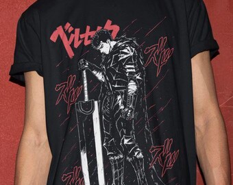 黒剣士アニメTシャツ：ヴィンテージマンガグラフィックTシャツ - Etsy 日本