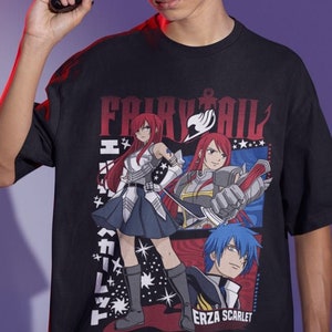 Erza Scarlet Fairy Tail, Gray Fullbuster, Gajeel Redfox ,Fairy Tail Guild,Happy, Iron Dragon Slayer, Dragon Slayers, Anime T-Shirt