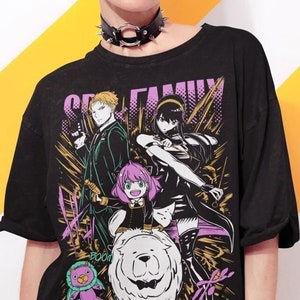 Anime Spion Familie T-shirt: Vintage Manga Graphic Tee