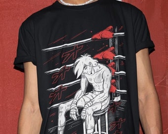 Boxing Anime T-shirt: 90s Manga Graphic Tee
