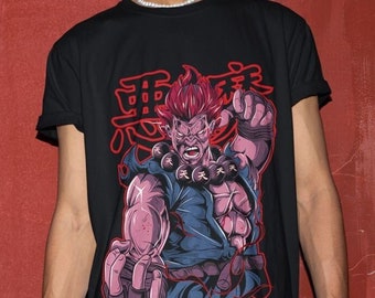 Camiseta con retrato de Akuma Chun Li - Camiseta unisex Super Street Fighter 2 Turbo