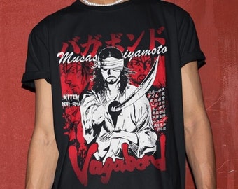 Vagabond Manga T-shirt: Musashi Miyamoto Anime Tee - Etsy