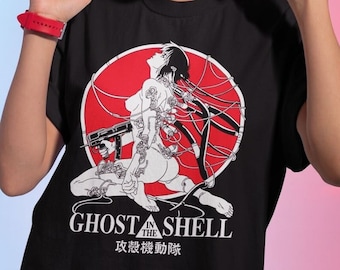 Ghost In The Shell Japanese Manga Anime T Shirt, Anime Shirt, Anime Gift, Cyberpunk, Motoko MAJOR UNISEX T-SHIRT