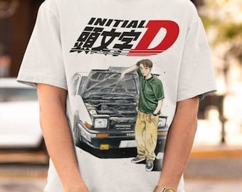 series☆頭文字DコラボINITIALD Comic Tshirts Initial D Panda Trueno Double-Sided T-Shirt | Hot Topic