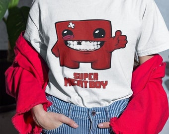 Unisex Super Meat Boy Shirt, Video Game T-Shirt, Indie Shirt