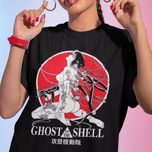 Ghost In The Shell Japanese Manga Anime T Shirt, Anime Shirt, Anime Gift, Cyberpunk, Motoko MAJOR UNISEX T-SHIRT