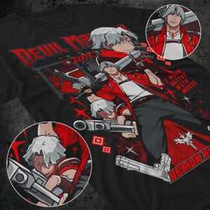 Dante Shooting DMC Premium Unisex T-shirt, May Cry DMC3 Premium Unisex T-shirt