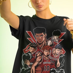 T-shirt Anime Slam Dunk - Hanamichi Sakuragi Shohoku, Impression 3D, Polyester - Cosplay Basket, Style Streetwear